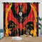 Batwoman Curtains Pattern Blackout Window Drapes Room Decoration