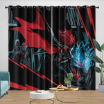 Batwoman Curtains Pattern Blackout Window Drapes Room Decoration
