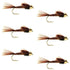 Bead Head Pheasant Tail Nymph Fly Fishing Flies - 6 Flies Hook Size 18