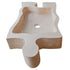 Natural Stone Beige Travertine Above Counter Puzzle Shape Sink (W)16" (L)27.5" (H)6"
