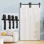 Bi-Folding Sliding Barn Door Hardware Track Kit (No Door)
