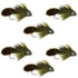 Big Eye Olive Sculpin Streamer Flies - 6 Bass and Trout Fly Fishing Flies - Hook Size 2