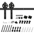 Big Spoke Wheel Roller Sliding Barn Door Hardware Kit (No Door)