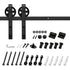 Big Spoke Wheel Roller Sliding Barn Door Hardware Kit (No Door)