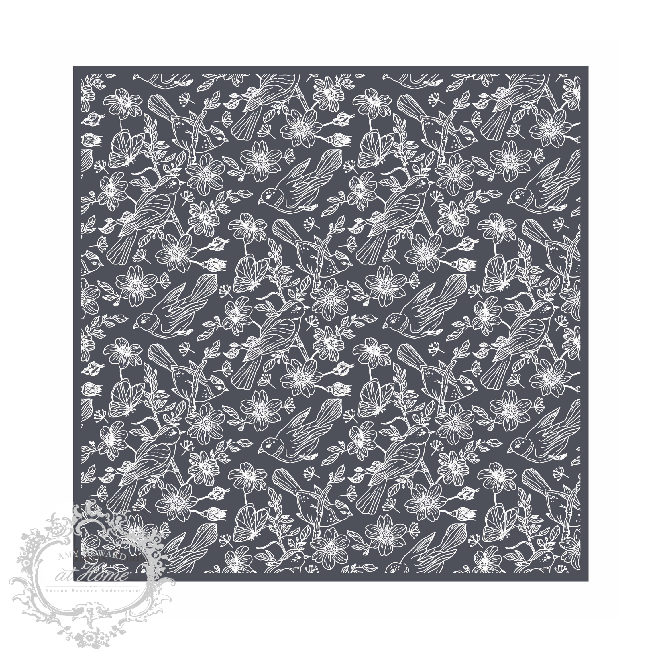 Birds and Buttercups - Mesh Stencil 12x12