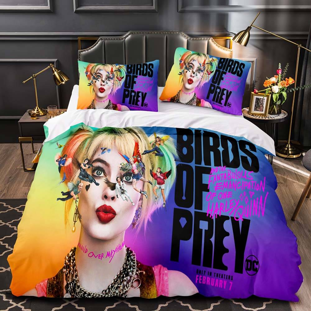 Birds of Prey Harley Quinn Bedding Set Quilt Duvet Cover Bedding Sets