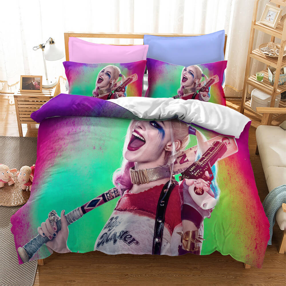 Birds of Prey Harley Quinn Cosplay Bedding Quilt Cover Without Filler
