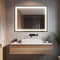 Black Aluminum Framed LED Bathroom Mirror