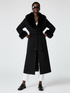 Black Long Coat with Faux Fur Collar - CADMAN PLAZA: New Collection COUTURE in BROOKLYN - BYMANYC ® New York