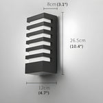 Black Outdoor Waterproof Aluminum LED Wall Sconce For Porch, Garden