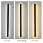 Black/White/Gold Outdoor Waterproof Tall Aluminum LED Wall lamp For Garden