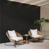 Black Solid Wood Acoustic Slat Wall Panels (Broad Strip)