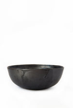 Stoneware Black Matte Salad Serving Bowl
