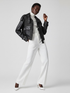 Black Vegan Leather and Tweed Biker Jacket BLACK NINE: New Colección COUTURE in NOLITA - BYMANYC ® New York