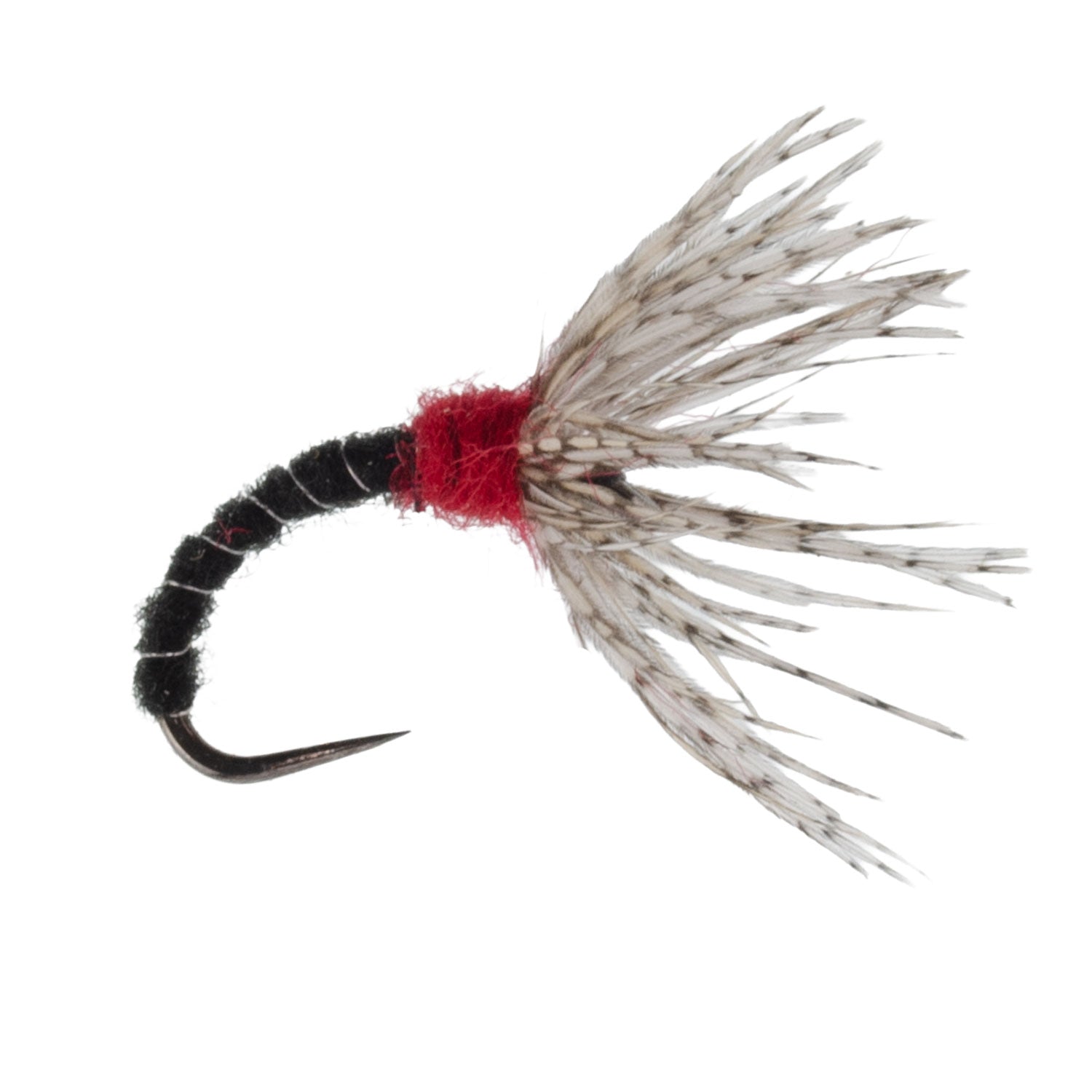 Black Zebra Sakasa Kebari - 6 Tenkara Flies - Size 16