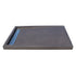 Black Andesite Rectangular Shower Base Hand-carved from Solid Block (W)32" (L)48" (H)3"