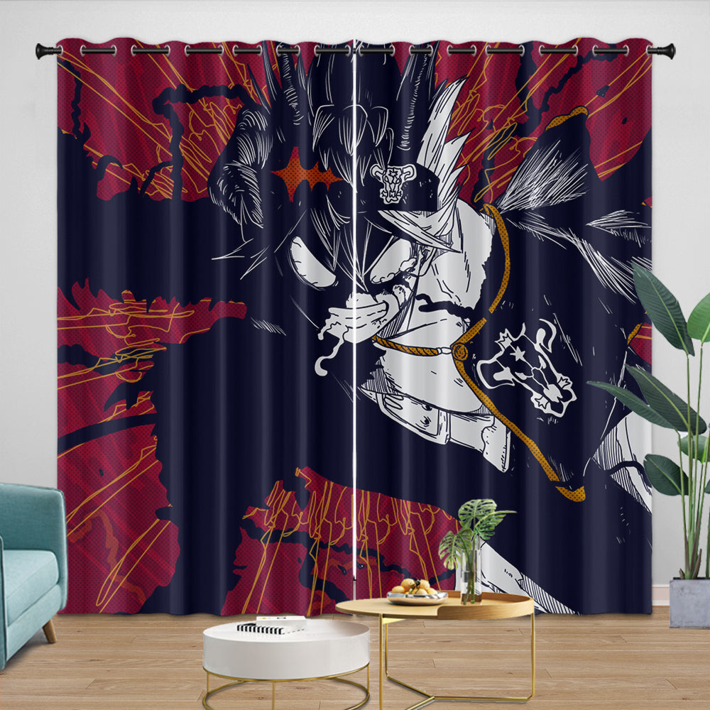 Black Clover Curtains Blackout Window Drapes