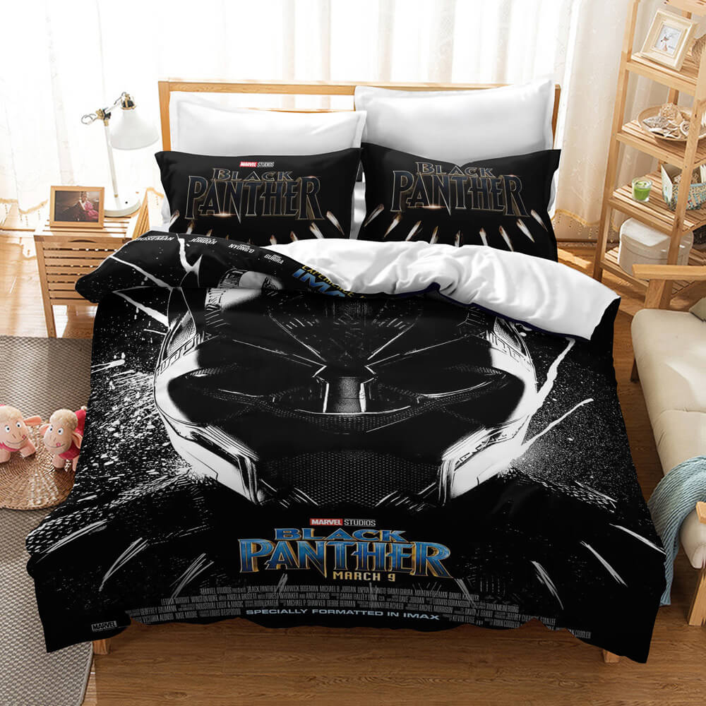 Black Panther Cosplay Bedding Set Quilt Cover Without Filler