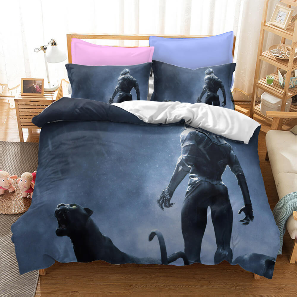 Black Panther Cosplay Bedding Set Quilt Cover Without Filler
