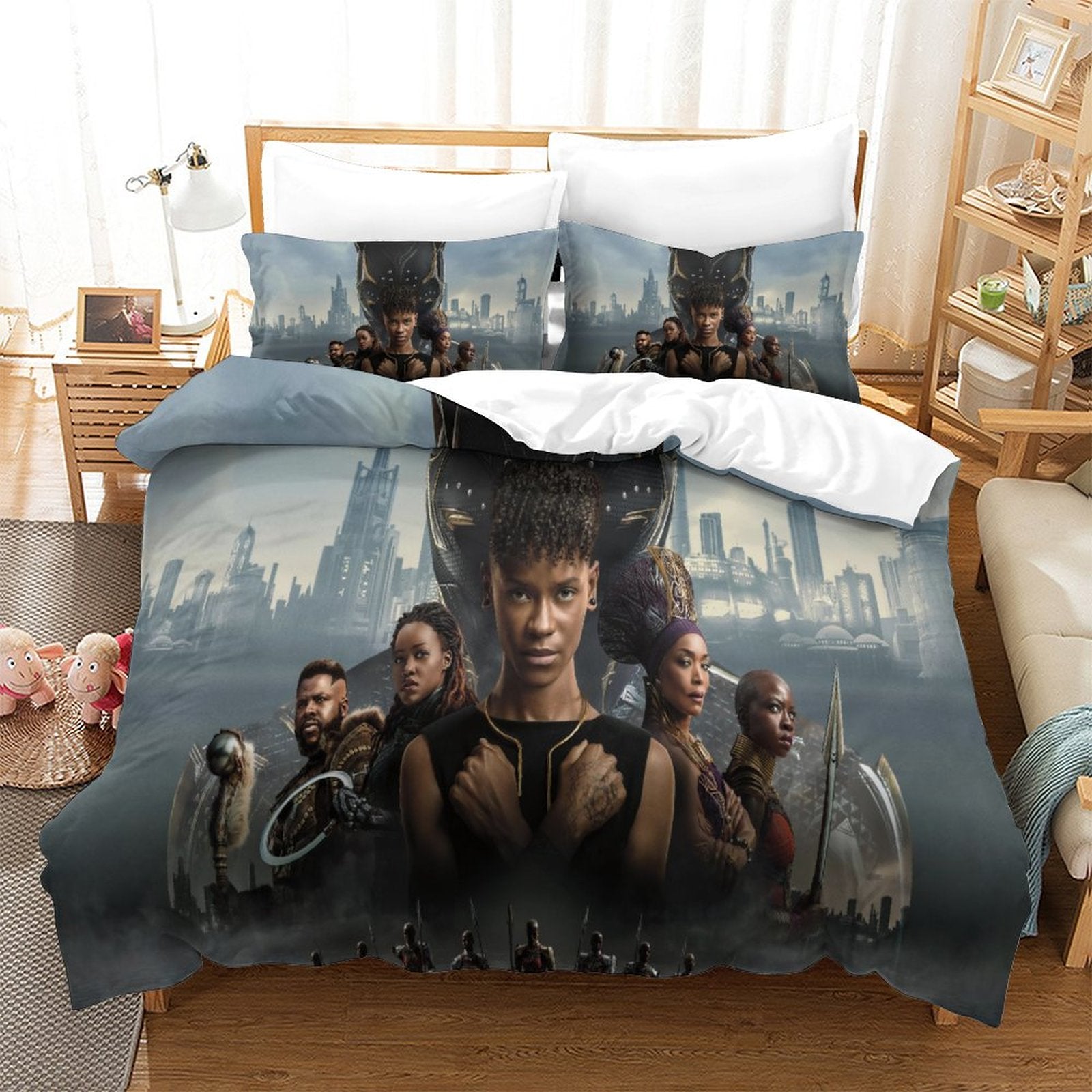 Black Panther Wakanda Forever Bedding Set Quilt Cover