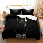 Black Panther Wakanda Forever Bedding Set Quilt Cover