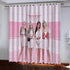 BlackPink Curtains Pattern Blackout Window Drapes
