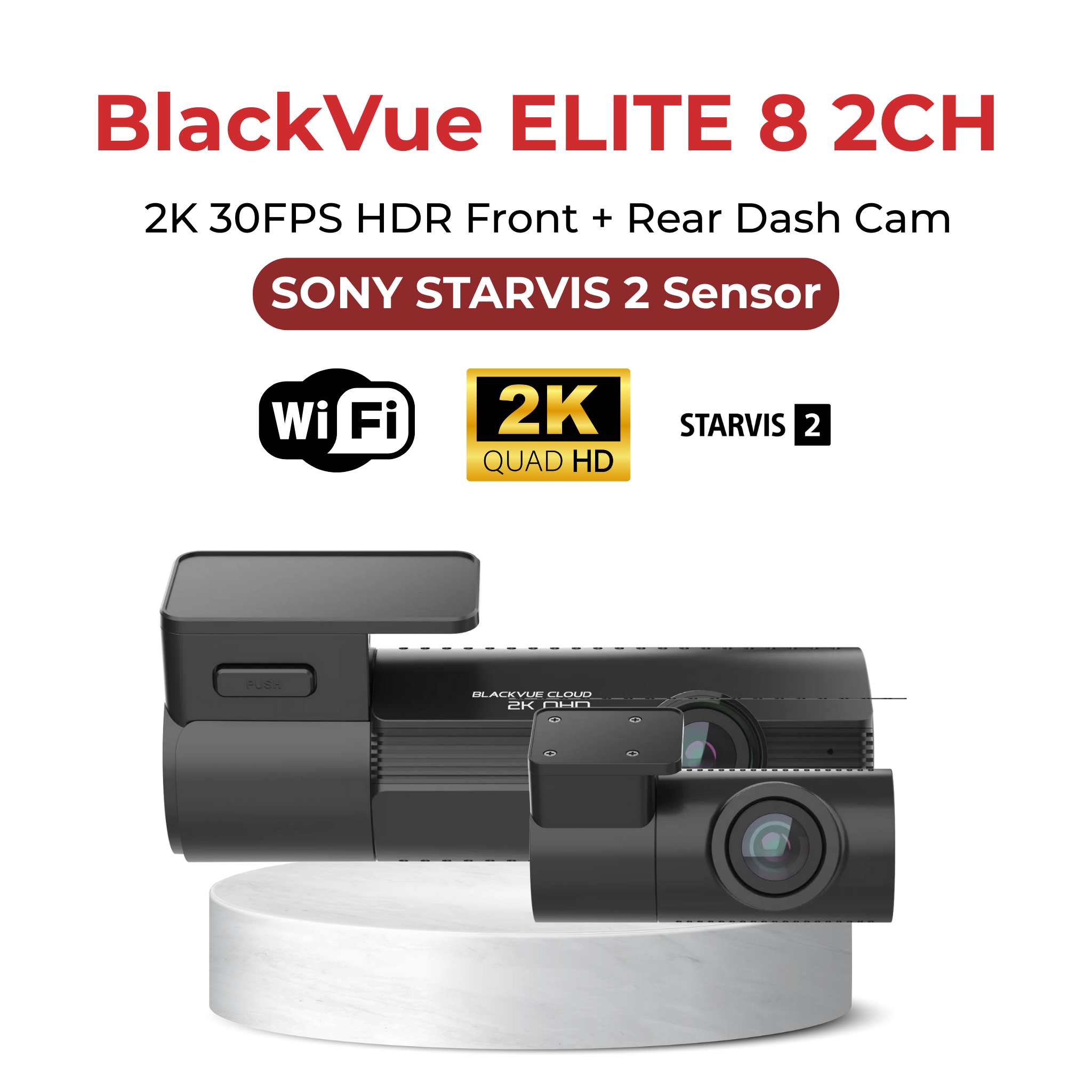 BlackVue Elite 8 2-Channel 2K HDR Cloud Dash Cam