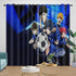 Blue Lock Curtains Blackout Window Drapes Room Decoration