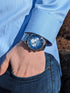 Blue Retro Chronograph Watch