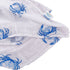 Gift Set: Blue Crab Baby Muslin Swaddle Blanket and Burp Cloth/Bib Combo