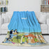 Bluey Blanket Pattern Flannel Kids Throw Room Decoration