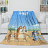 Bluey Blanket Pattern Flannel Kids Throw Room Decoration
