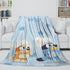 Bluey Blanket Pattern Flannel Kids Throw Room Decoration