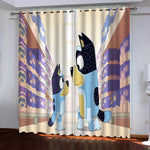 Bluey Curtains Blackout Window Drapes Room Decoration