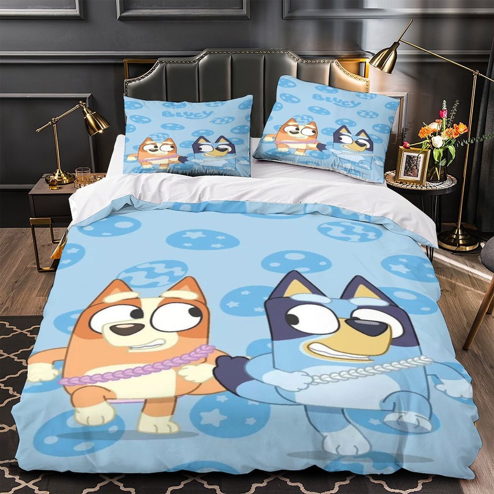 Bluey Duvet Cover Kids Bedding Set Without Filler Room Decoration