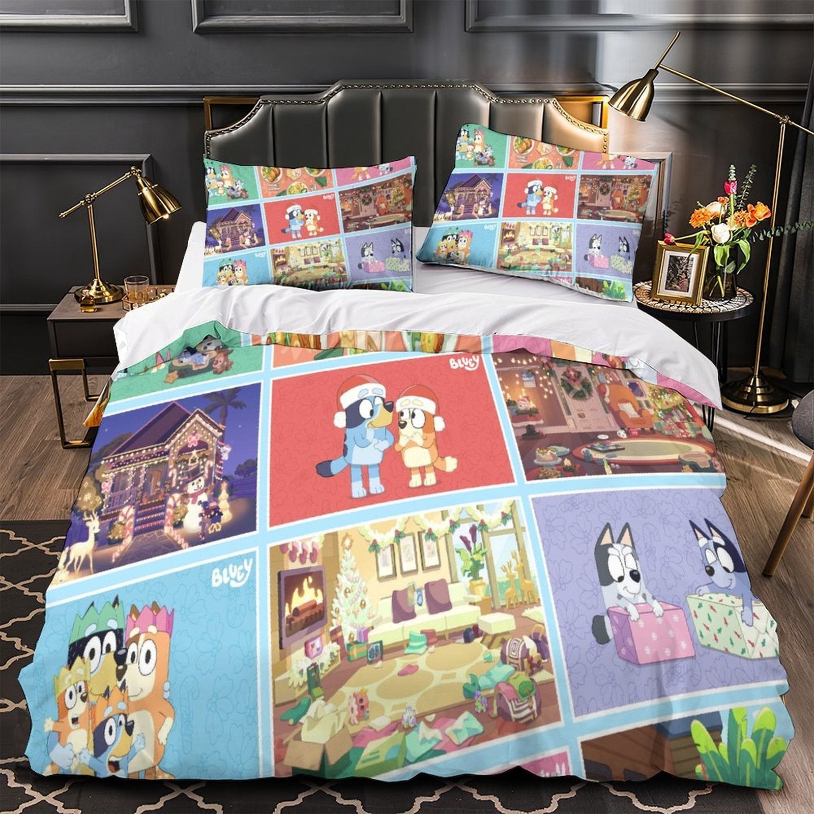 Bluey Duvet Cover Kids Bedding Set Without Filler