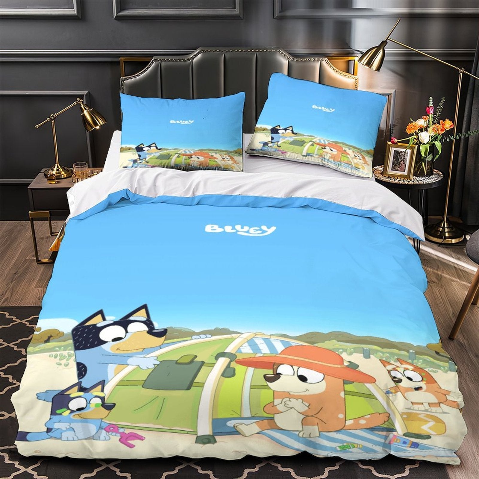 Bluey Duvet Cover Pattern Bedding Set Without Filler