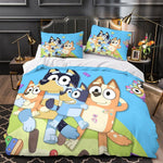 Bluey Duvet Cover Pattern Bedding Set Without Filler