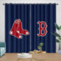 Boston Red Sox Curtains Blackout Window Drapes Room Decoration