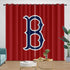 Boston Red Sox Curtains Blackout Window Drapes Room Decoration