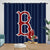 Boston Red Sox Curtains Blackout Window Drapes Room Decoration
