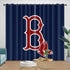 Boston Red Sox Curtains Blackout Window Drapes Room Decoration