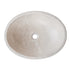 Botticino Marble Natural Stone Oval Shape Vessel Sink Honed (W)16" (L)20.5" (H)6"