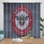 Brentford FC Curtains Blackout Window Drapes Room Decoration