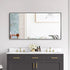Reflections Sleek Modern Black Aluminum Framed Wall Mirror