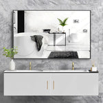 Reflections Sleek Modern Black Aluminum Framed Wall Mirror