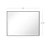 Reflections Sleek Modern Black Aluminum Framed Wall Mirror