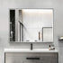Reflections Sleek Modern Black Aluminum Framed Beveled Wall Mirror