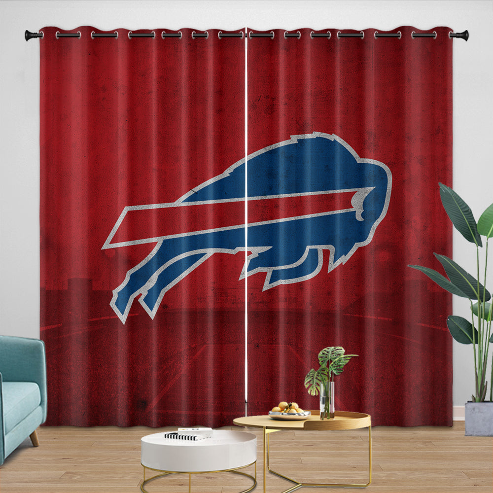 Buffalo Bills Curtains Blackout Window Drapes Room Decoration
