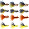 Bead Head Crystal Woolly Bugger Streamer Flies - Set of 12 Bass and Trout Flies - Hook Size 4